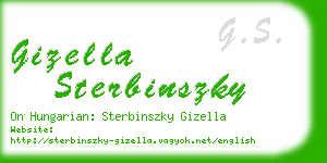 gizella sterbinszky business card